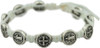 Adjustable Woven Bracelet with 10 Saint Benedict Medal Beads – Catholic Protection Jewelry – Patron Saint of Students & Europe
