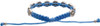 Light Blue Woven Adjustable Bracelet with Saint Benedict Medal – Catholic Protection Jewelry – Patron Saint of Students
