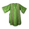Green Dalmatic with Underlay Stole and Sleeves, Two Single Bands Go Down the Front & Back.