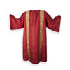 Red Dalmatic with Underlay Stole and Sleeves, Two Single Bands Going Down the Front & Back.