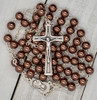 Brown Rosary with Plastic Beads