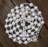 White Rosary with Plastic Beads