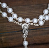 White Rosary with Plastic Beads