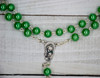 Emerald Rosary with Plastic Beads