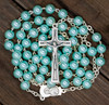 Robin Egg Rosary with Plastic Beads