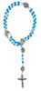 Immaculate Conception Catholic Rosary with Aqua Glass Beads (Aqua)