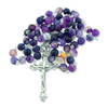 Purple Catholic Rosary with Glass Beads