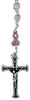St. Peregrine Cancer Rosary with Clear Crystal Beads