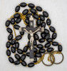 Large Benedictine Monk Rosary with Black Wood Beads