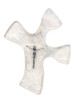 Living Water Clear Clinging Cross with Embedded Crucifix
