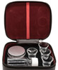 Portable Communion Set with Hard Case, Cups, Juice and Bread Containers, and Holy Water Bottle