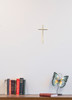 Metal Wall Cross in Silver or Gold, 10" Long
