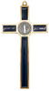 5.25" Gold-Tone St. Benedict Crucifix with Colored Enamel Inlays