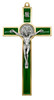 5.25" Gold-Tone St. Benedict Crucifix with Colored Enamel Inlays