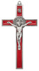 5.25" Silver-Tone St. Benedict Crucifix with Colored Enamel Inlays