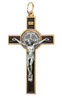 3" Gold-Tone St. Benedict Crucifix Pendant with Colored Enamel Inlays