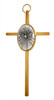 4.75" Metal Wall Cross with Attached Medal