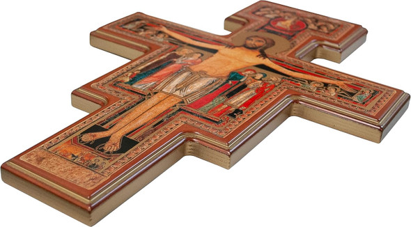 Franciscan San Damiano Wall Cross – Beautiful Catholic Wedding or Housewarming Gift

