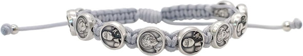 Saint Carlo Acutis Decade Rosary Bracelet – Ten Metal Beads on Adjustable Cord | Ideal Catholic Gift for Confirmation
