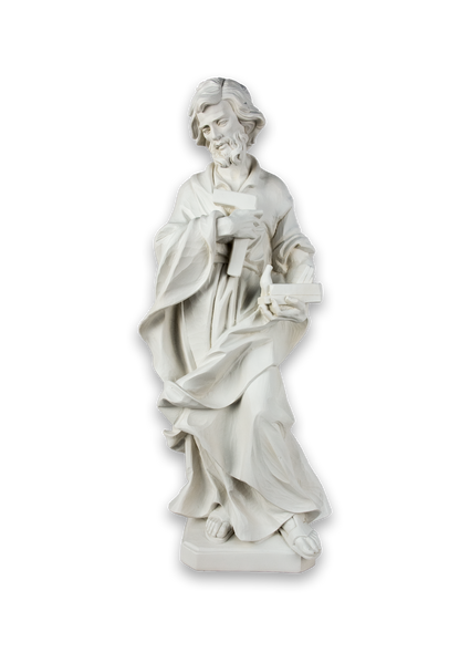 Resin Statue of St. Joseph the Worker (White).