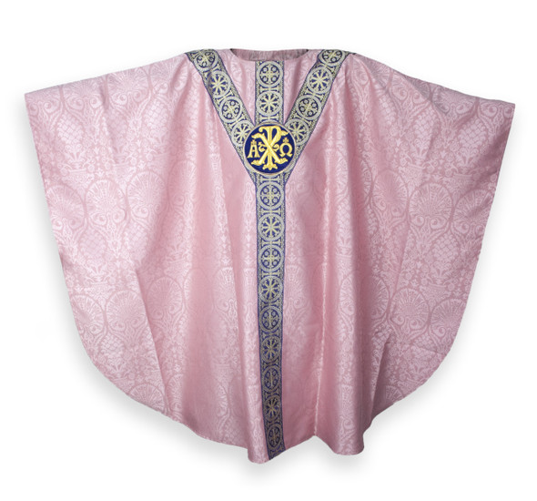 Rose Vestment with Underlay Stole.