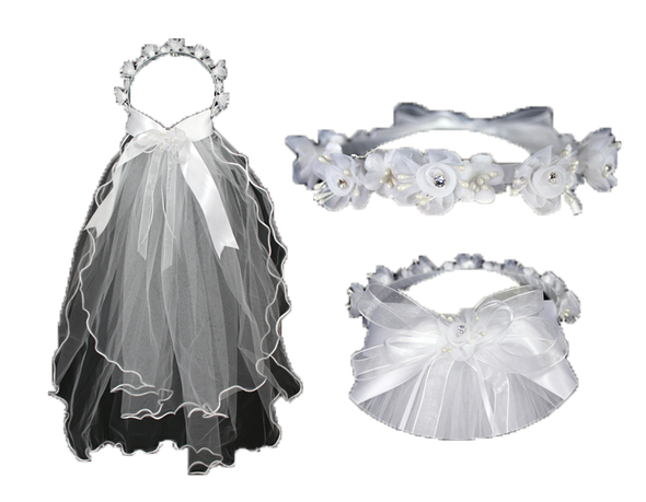 Beautiful White First Communion Veil.