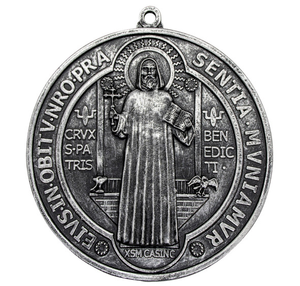 Resin St. Benedict Wall Medal, 6.5"