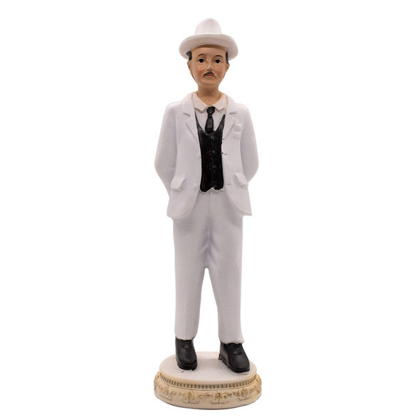 St. Gregorio Hernandez Statue White Suit 8"