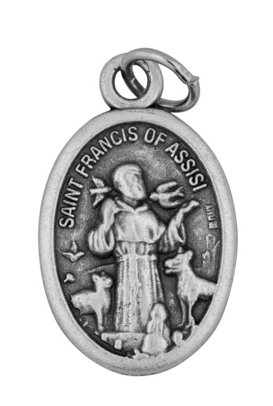5-Pack of Oval St. Francis Pet Medals, 1" Long