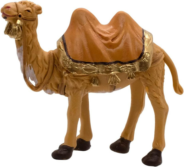 Standing Camel with Red Saddle Blanket | 5" Christmas Nativity Collection - 36 Different Statues - Traditional Nativity Figures with New Merchants | Hand-Painted | Made in Italy