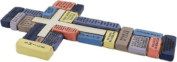 Inspirational Resin Wall Cross | Encouraging Words for Teenage Boys