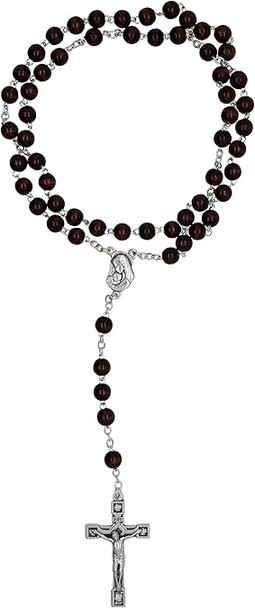 Sacrament Rosary – 17" Italian Wooden Beads with Traditional Crucifix
