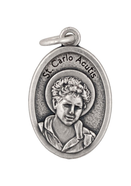 Carlo Acutis Silver-Tone Medal – A Meaningful First Communion Pendant Made in Italy