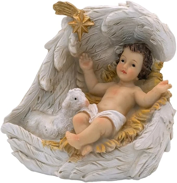 Baby Jesus with Wings Statue