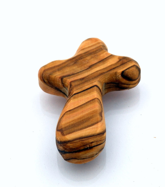 Hand Cross Made of Real Olive Wood from the Holy Land.