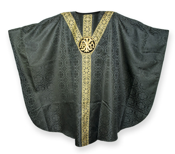 Black Vestment with Underlay Stole.