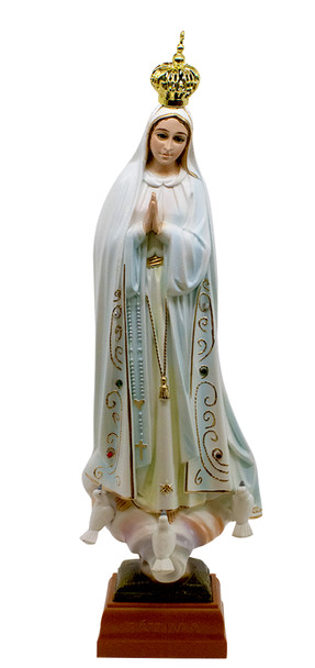 Our Lady of Fatima Statue with Glass Eyes