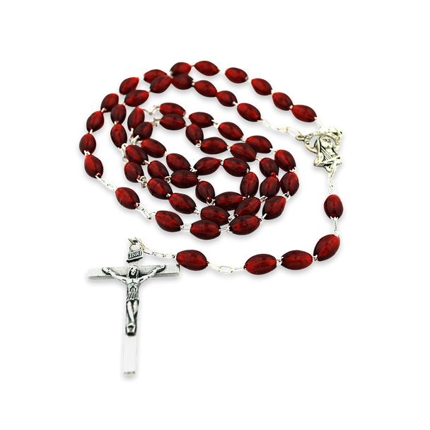 Dark Red Rosary Beads