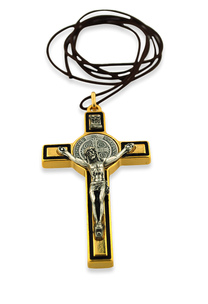 St. Benedict Crucifix (Gold-Tone w/ Black Enamel)