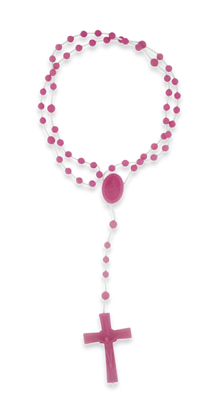 Plastic Rosary Beads (Purple)