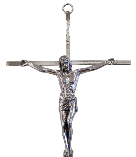 Silver-Tone Wall Crucifix