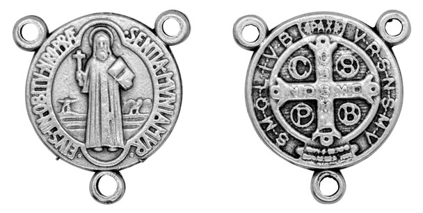 10-Pack of St. Benedict Medal Rosary Centers, 3/4" Long