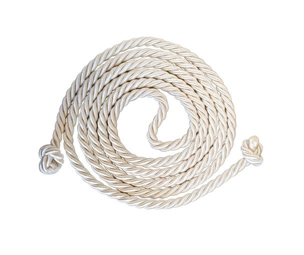 Off-White Cincture with Knotted Ends, 76" Long