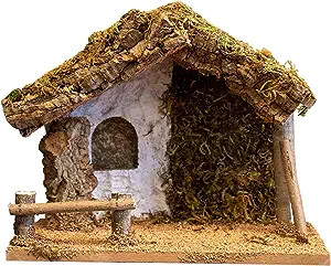 Nativity Stable Creche | 12.5" x 7" x 8" | Made in Italy