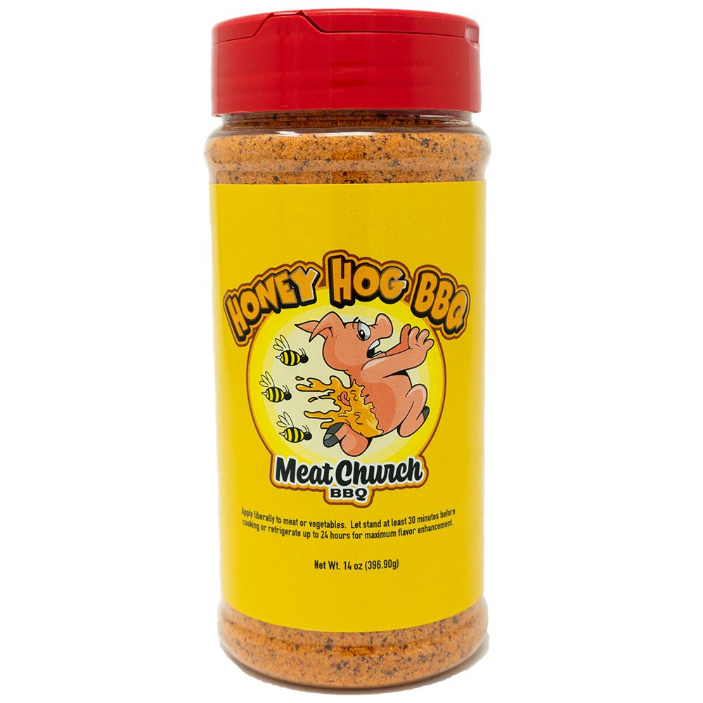 Meat Church Honey Hog BBQ Rub Combo: Honey Hog (14 oz) and Honey Hog Hot  (13 oz) BBQ Rub and Seasoning for Meat and Vegetables, Gluten Free, One