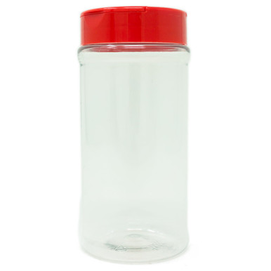 Buy 16 fl oz Empty Plastic Spice Jars with Red Lids