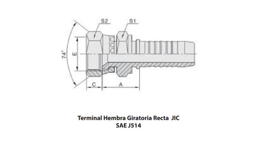 1-FIX-10-10  HEMBRA JIC-MANGUERA R1/R2