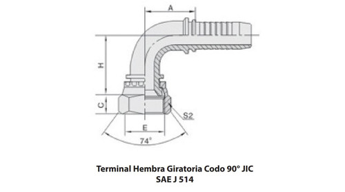 1-FIX90-32-32  HEMBRA GIRATORIA JIC 37°