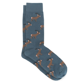Blue Albert and Maurice Mens Stag Socks