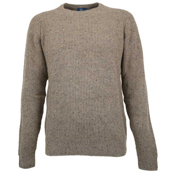 Albert and Maurice Donegal Rib Jumper Mink